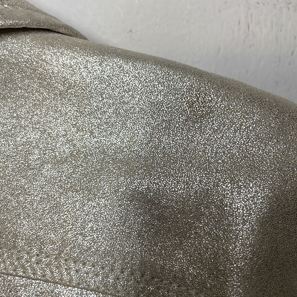 Boston Proper Silver Genuine Vintage Napa Leather Peacoat Jacket - Picture 15 of 17
